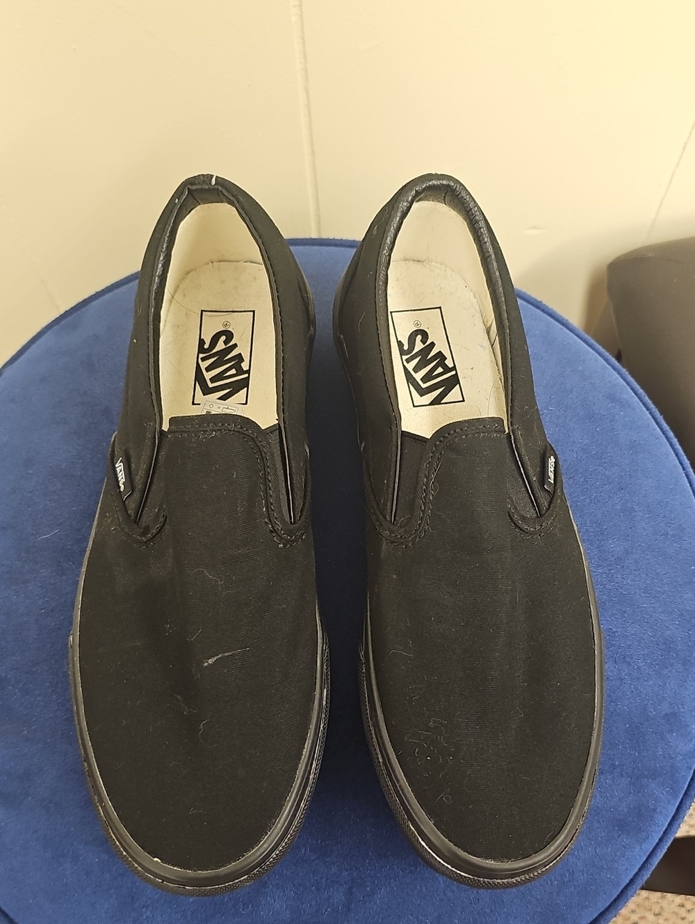 Vans Black Canvas Slip-On Men's Loafers